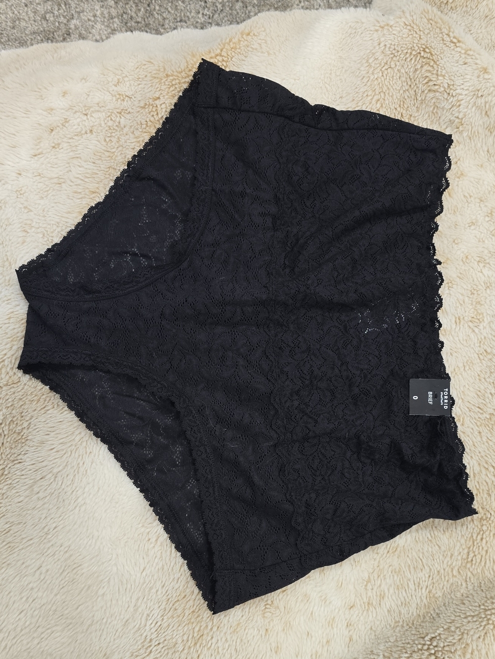 TORRID Black Lace Boyshort Panty